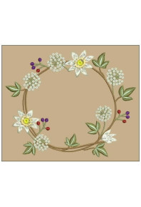 Dec187 - Country flowers wreath